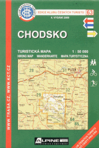 Chodsko - mapa KČT č.63 - 1:50t