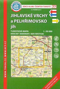 Jihlavské vrchy, Pelhřimovsko jih - mapa KČT č.77 - 1:50t