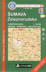 Šumava - Železnorudsko - mapa KČT č.64 - 1:50t