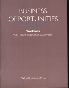 Business Opportunities Workbook