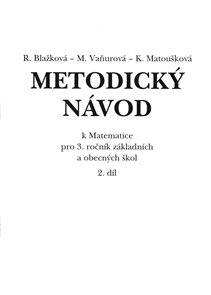 Metodický návod - Matematika 3.r. - 2. díl