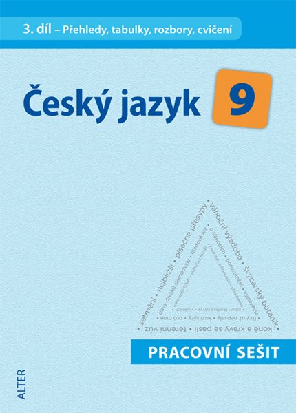 Český jazyk 9.r. 3.díl - pracovní sešit - Přehledy, tabulky, rozbory, cvičení - Beránková,Bradáčová
