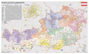 Rakousko - PSČ-nást. mapa