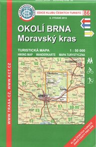 Okolí Brna - Moravský kras - mapa KČT č.86 - 1:50t
