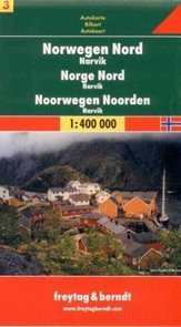 Norsko -3- sever, Narvik - mapa Freytag - 1:400 000