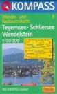 Tegernsee, Schliersee, Wendelstein - mapa Kompass  - č.8 1:50t /Německo,Rakousko/