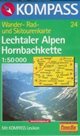 Lechtaler Alpen, Hornbachkette - mapa Kompass č.24 - 1:50t /Rakousko,Německo/