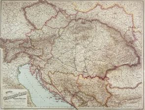 Rakousko-Uhersko - 1:1 500 000 - nástěnná mapa