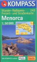 Menorca  - mapa Kompass č.243 - 1:50t /Španělsko,Kan&#225;rsk&#233; ostrovy/