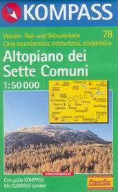 Altopiano dei Sette Comuni - mapa Kompass č.78 - 1:50t /Itálie/