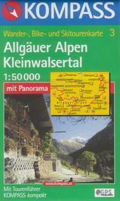 Allgäuer Alpen - mapa Kompass č.3 - 1:50t /Rakousko,Německo/