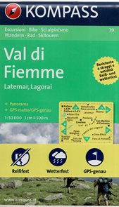 Val di Fiemme, Latemar, Lagorai - mapa Kompass č.79 - 1:50t /Itálie/