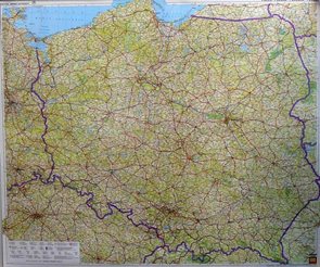 Polsko -Freytag- 1:750 000 - nástěnná mapa