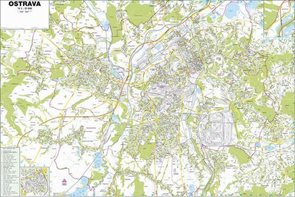 Ostrava -ZES- 1:15 000 000 - nástěnná mapa