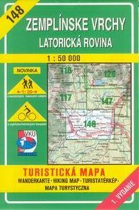 Zemplínské vrchy, Latorická rovina - mapa VKÚ č.148 - 1:50 000 /Slovensko/