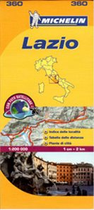 Itálie - Lazio - mapa Michelin č.360 - 1:200 000
