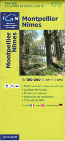 Francie - Montpellier-Nimes - mapa IGN č.170 - 1:100 000