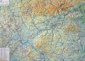 Kraj - Karlovarský - reliéfní nástěnná mapa - 1: 100 000