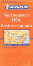 USA - severovýchod, Kanada-východ - mapa Michelin č.583 - 1:2 400 000