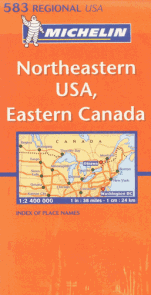USA - severovýchod, Kanada-východ - mapa Michelin č.583 - 1:2 400 000