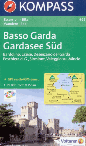 Basso Garda -mapa Kompass č. 695 v měřítku 1:25t /Itálie/