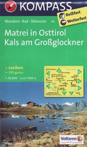 Mapa Matrei in Osttirol, Kals am Grossglockner Kompass 1: 50 tis.
