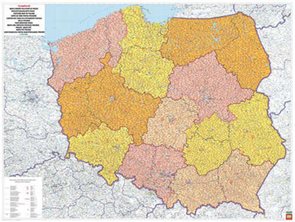 Polsko Spediční nástěnná mapa 1: 750 000