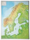 Skandinávie - plastická reliéfní mapa 80 x 60 cm