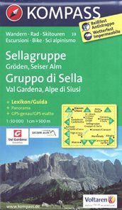 Sellagruppe /Gruppo di Sella/ - mapa Kompass č.59 - 1:50t /Itálie/