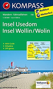 Insel Usedom, Onsel Wollin/Wolin - mapa Kompass č.738 -  1:50t /Německo/
