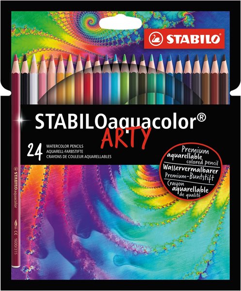 STABILO aquacolor Akvarelové pastelky ARTY - sada 24 barev