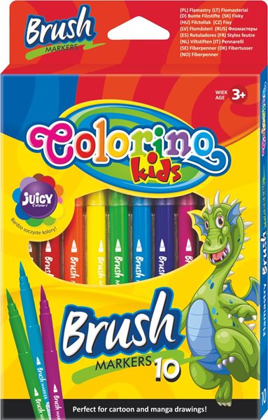 Štětcové fixy Colorino - 10 barev