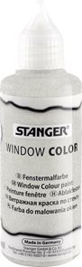 Barva na sklo STANGER 80 ml, transparentní se stříbrnými třpytkami