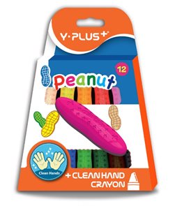 Plastové pastelky PEANUT - 12 barev