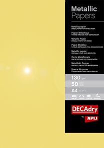 APLI Metalick&#253; pap&#237;r A4 130 g - zlat&#253;, 50 listů