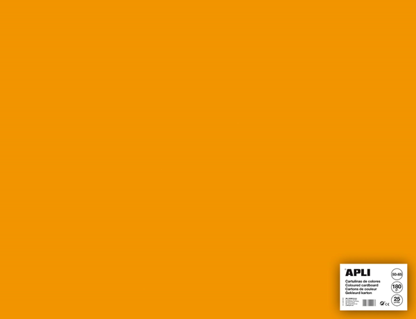 Levně APLI sada barevných papírů, A2+, 170 g, oranžový - 25 ks, Sleva 92%