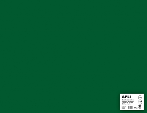 APLI sada barevných papírů, A2+, 170 g, tmavě zelený - 25 ks, Sleva 110%