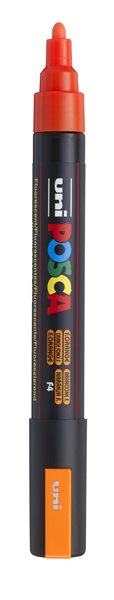 Akrylový popisovač POSCA, PC-5M, 2,5 mm, fluo-oranžový