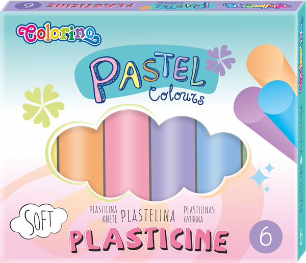 Modelovací hmota Colorino - pastelové odstíny, 6 barev
