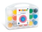 Temperové barvy PRIMO - dárková sada 18 × 25 ml (BASIC, METALÍZA, FLUO)