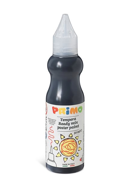 Levně Temperová barva 3D PRIMO, 50 ml, lahvička s tenkým hrotem, černá