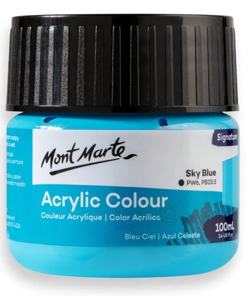 Akrylová barva Mont Marte,100ml, nebeská modř (Sky Blue)