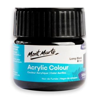 Levně Akrylová barva Mont Marte,100ml, černá (Lamp Black)