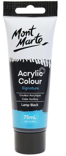 Levně Akrylová barva Mont Marte 75 ml - černá