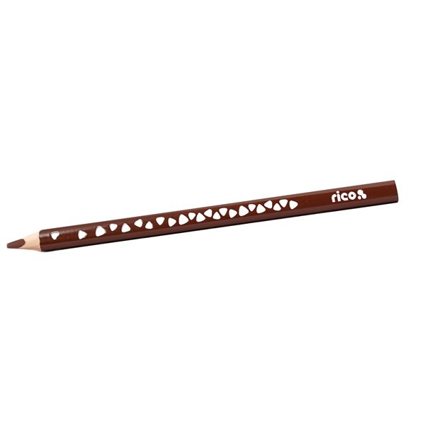Pastelka RICO trojboká JUMBO, tuha průměr 5mm, 1 ks, hnědá