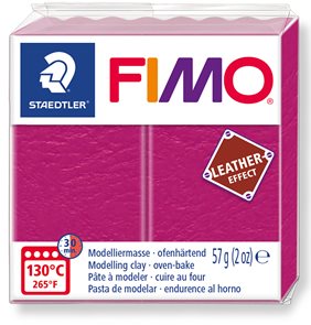 FIMO LEATHER efekt - malinová