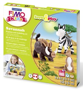 Sada FIMO Kids Form & Play - Zvířátka ze Savany