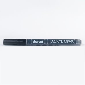 DARWI Akrylová fixa - tenká - 3 ml/1 mm - stříbrná
