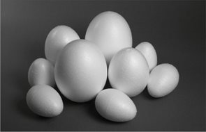 Polystyrenová vajíčka - 60 mm - 50 ks