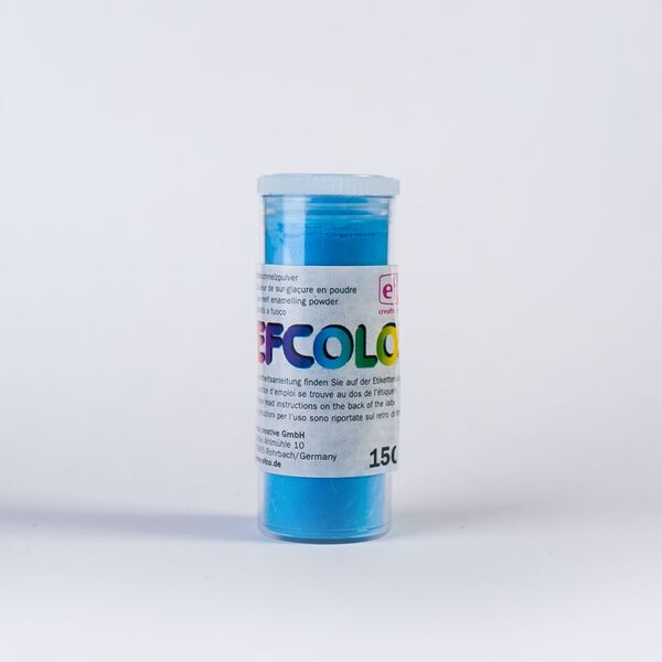 Levně Efcolor - Smaltovací prášek, 10 ml - průhledný modrý
